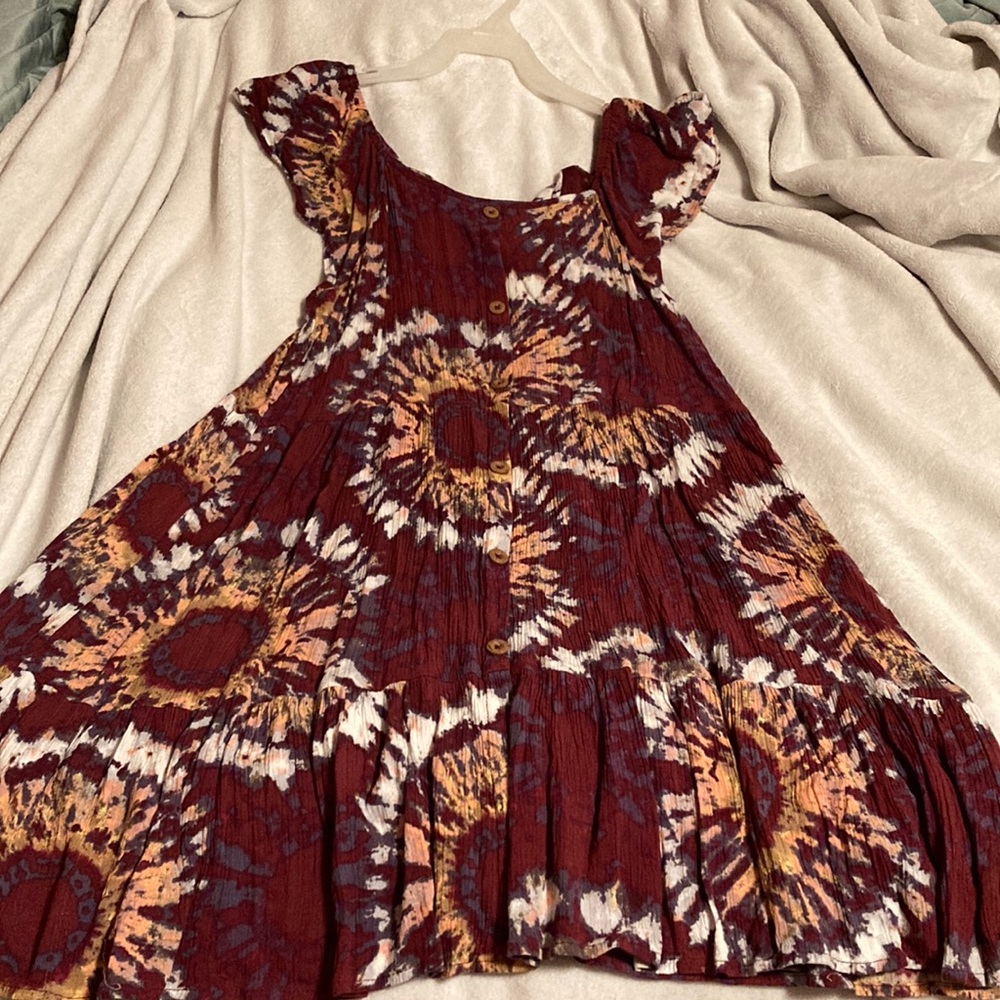 A multicolored dress